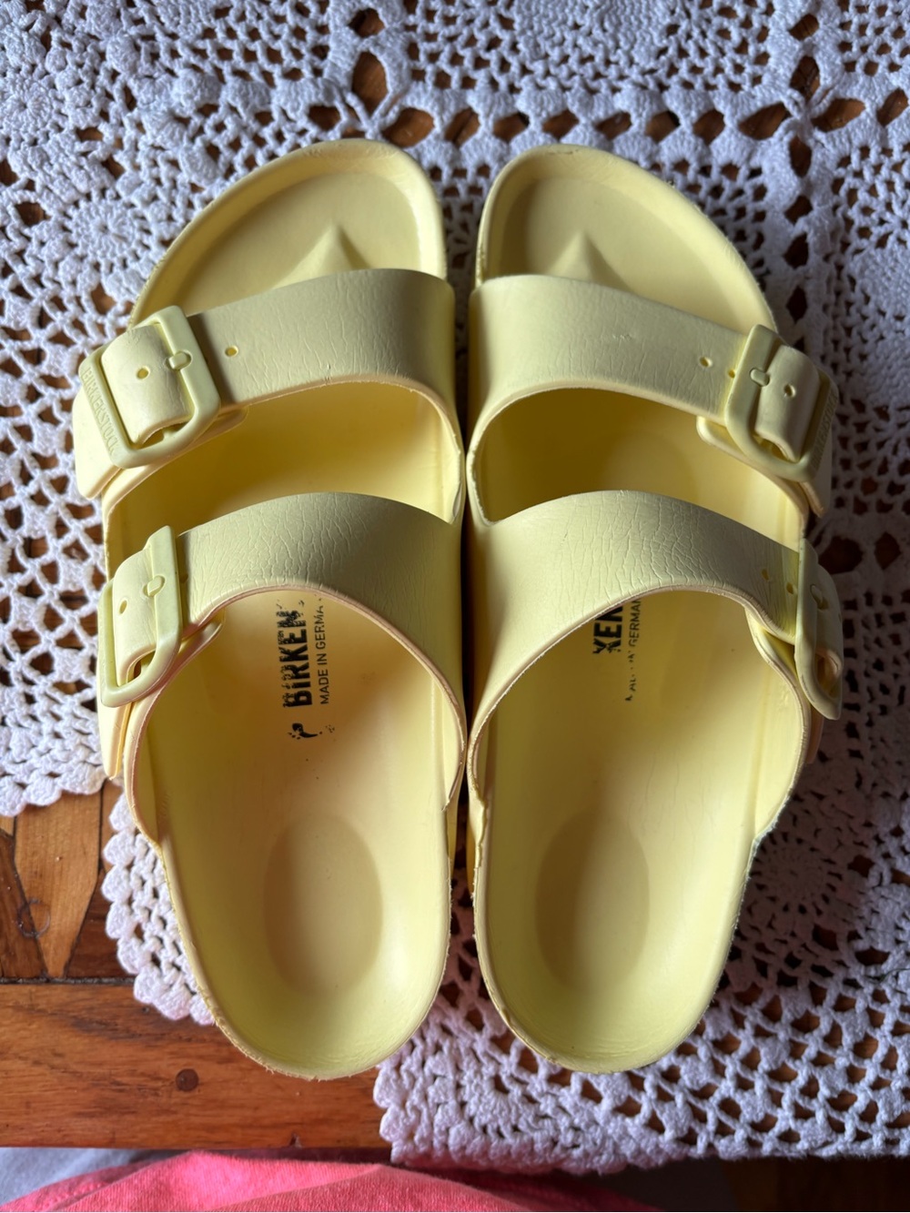 Birkenstock Yellow EVA Arizona Sandals butter yellow